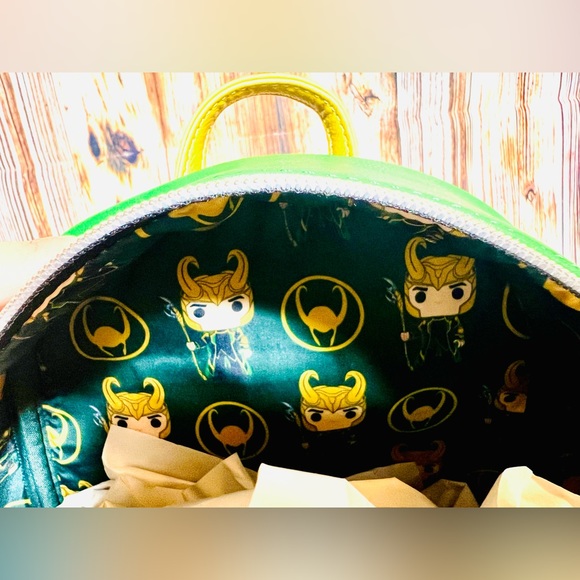 Avengers Loki with Scepter Pop! by Loungefly Mini-Backpack - Picture 12 of 15